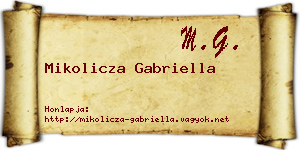 Mikolicza Gabriella névjegykártya